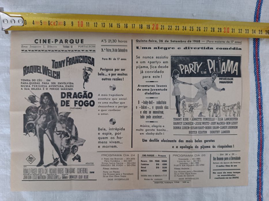 Cartaz do Cine-Parque de Portalegre