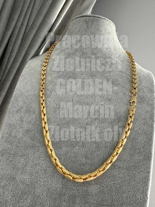 Złoty Łańcuszek Pozłacany z Próbą Splot Królewski Cartier łańcuch
