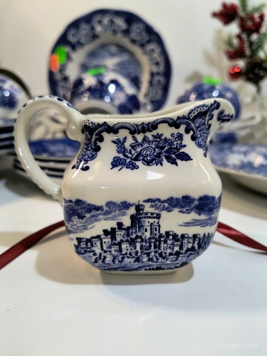 Англійський сервіз чайний синій Серія Королівські дома Британії Замки