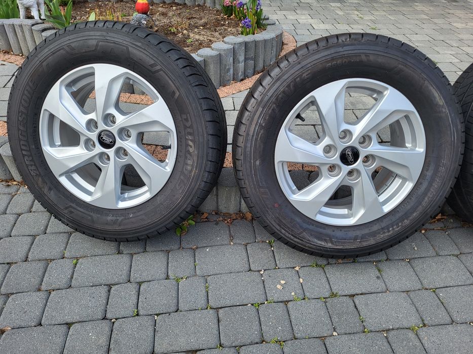 Kola letnie BRIDGESTONE ford custom 25r , idealne, jak nowe 215/65/16C