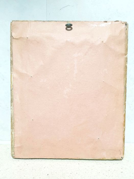 Maravilhosa, preciosa antiga escultura de Cristo emoldurada