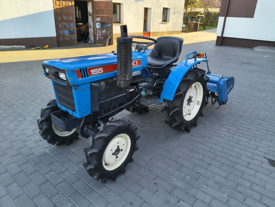 Mini Traktorek Iseki TX155 15km 3cylindry 4x4 z glebogryzarką 110cm Orginal