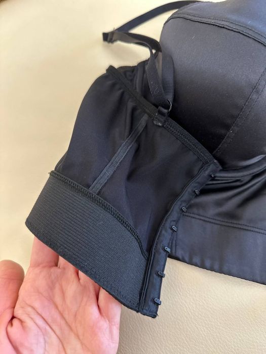 Бюстье, топ черный атласный 65А