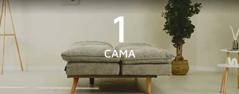 Sofá-cama de 3 lugares novo