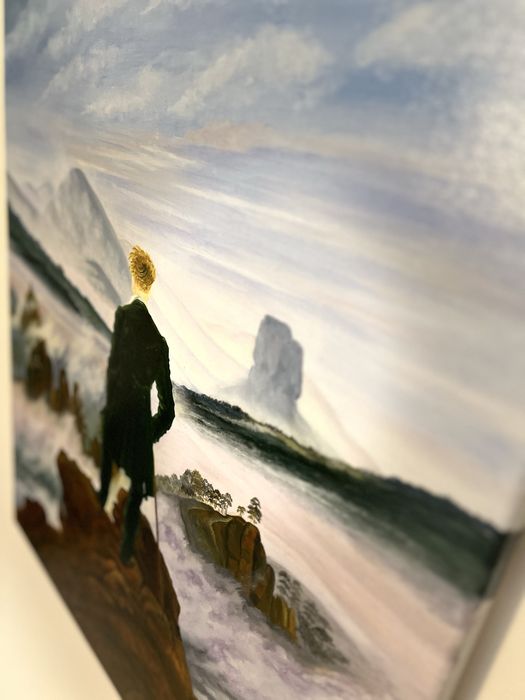 Obraz olejny Wędrowiec nad morzem mgły reprodukcja 60 x 70 cm