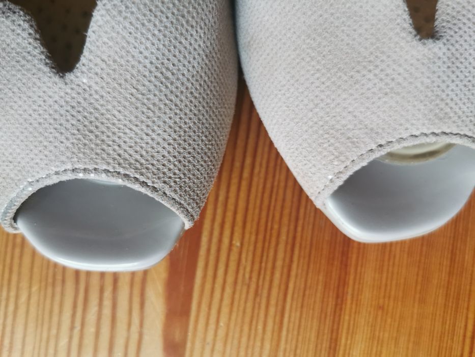 Lasocki czółenka bez palców, skóra, beżowe r. 36