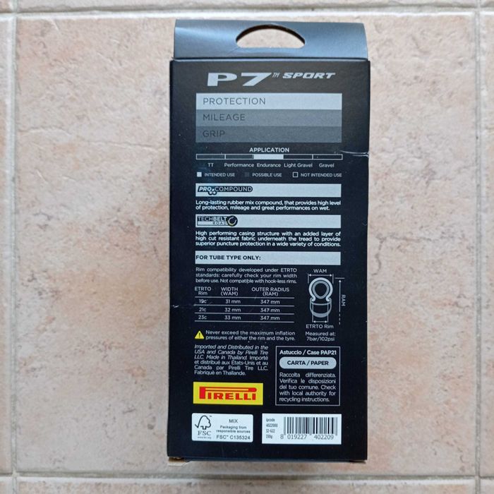 Pneu Pirelli P7 Sport 32-622 Tube Estrada Dobrável