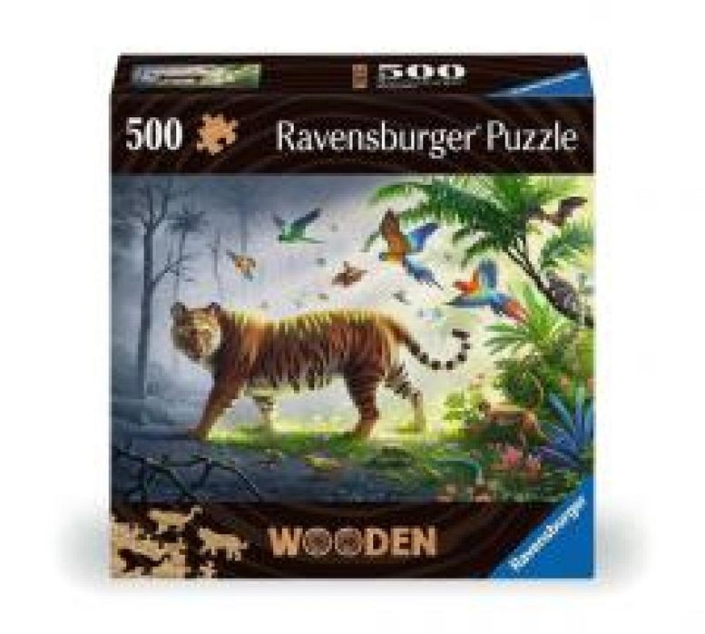 Puzzle drewniane 500 Tygrys pudełko,225x225 mm