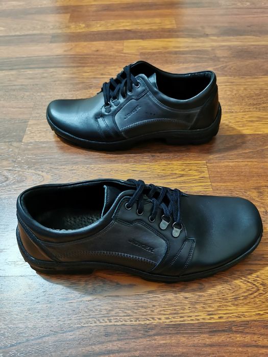 Skórzane Buty Męskie Joker Lekkie Wygodne Rozmiar 40 Czarne