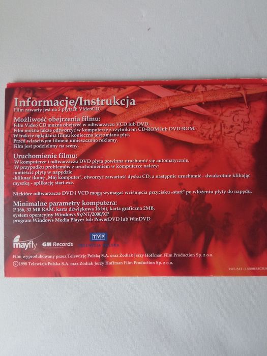 Ogniem i mieczem - film 3 x VCD