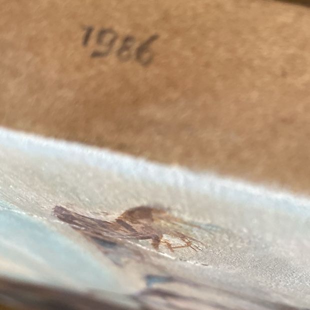 Obraz. Akwarela. reprodukcja - Ranny kirasjer i dziewczyna” W. Kossak.