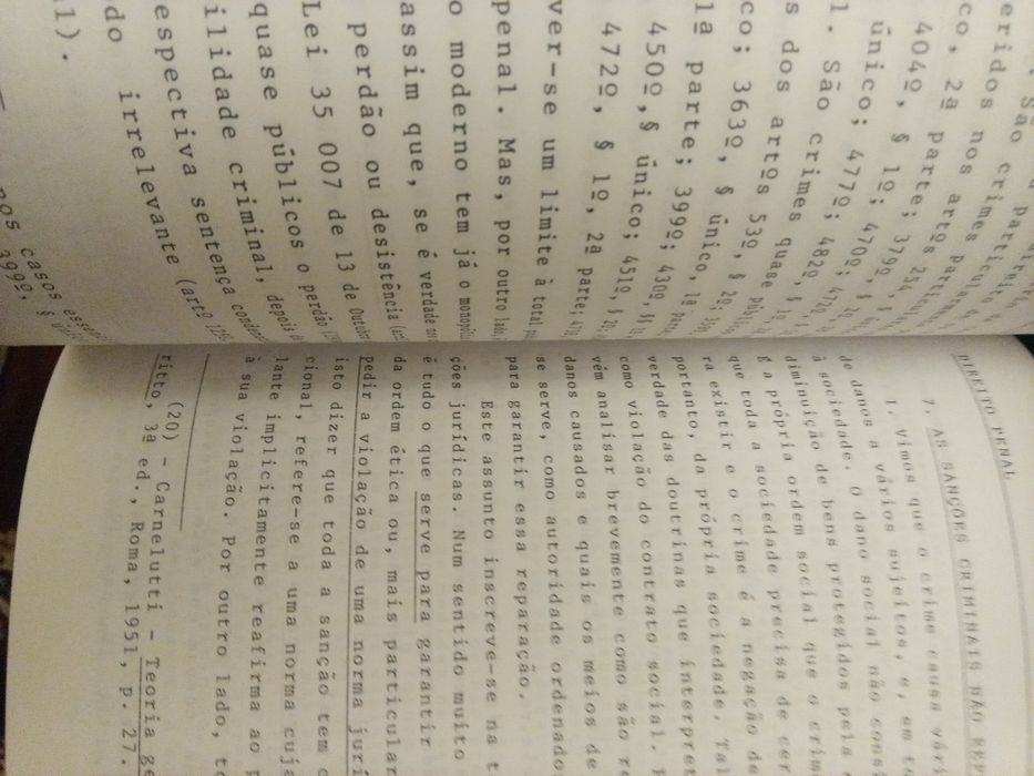 Textos /relações económicas internacionais; de direito penal e apoio