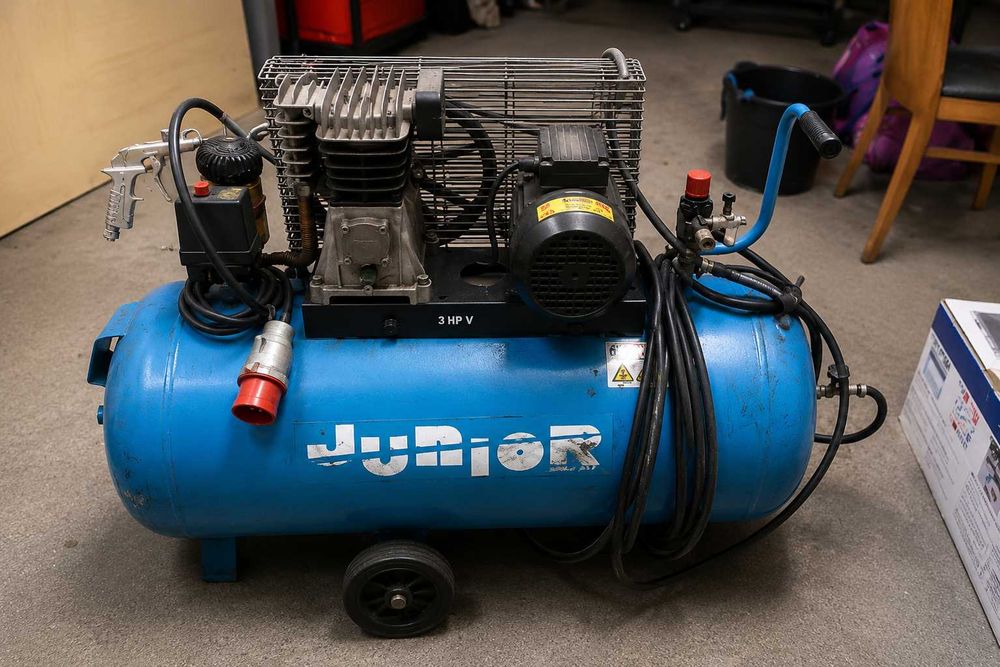 Compressor Industrial Junior 110L | 380V Trifásico | Bom Estado