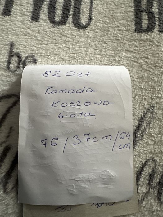 Komoda koszowa biala
