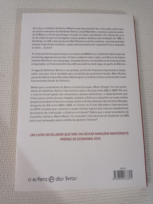 O banco - como o Goldman Sachs dirige o mundo - Marc Roche