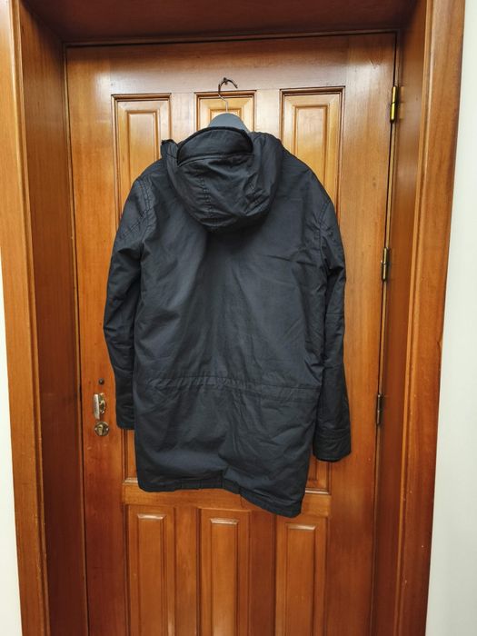 Parka Casaco Capuz Pull and Bear preto XL