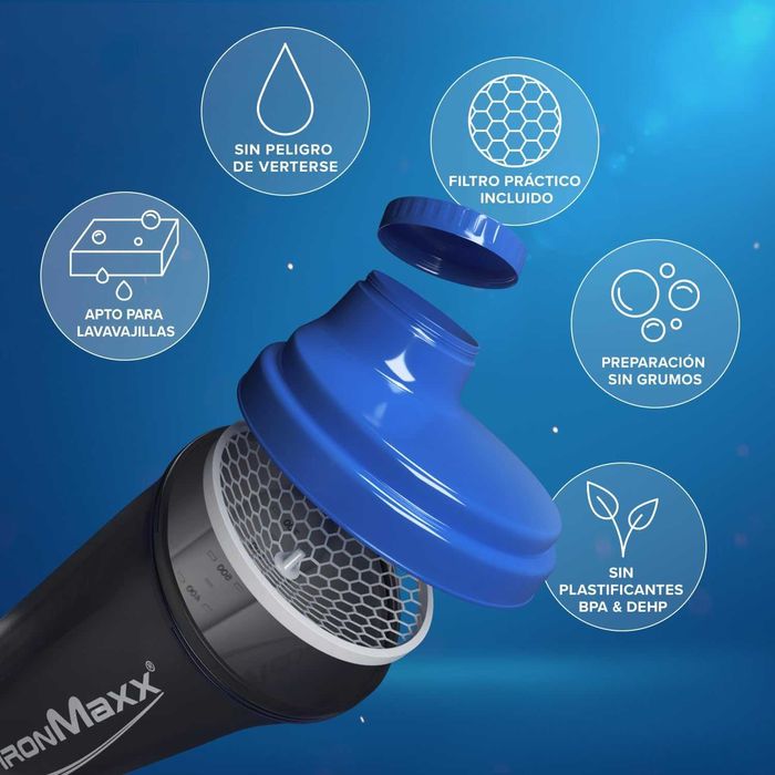 Shaker Misturador 700ML malha hexagonal desporto proteína ginásio novo