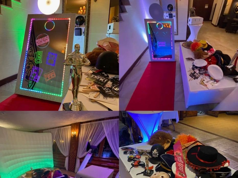 Foto lustro, fotobudka, fotobudka 360, over head,AI,fontanna czekolady