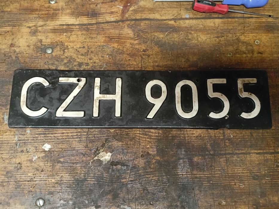 Stara tablica rejestracyjna PRL kolekcja