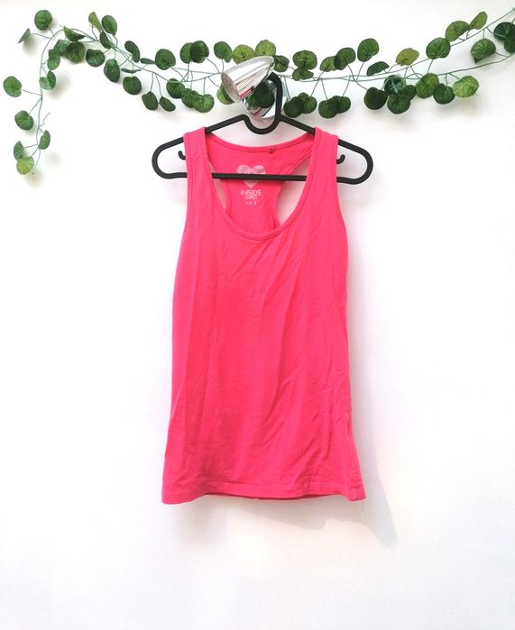 Top Desportivo Rosa Fluorescente