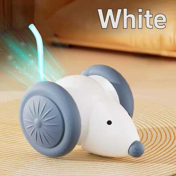 Інтерактивна машинка-мишка для кота, USB зарядка, об’їзд перешкод