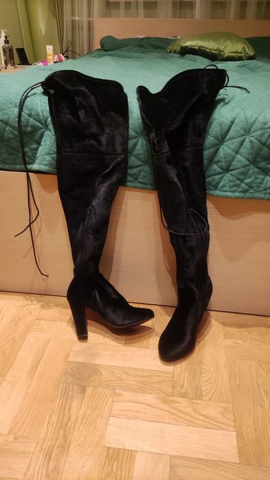 Buty kozaki zamszowe nowe 35