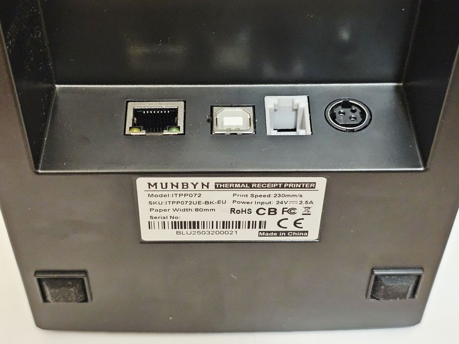 Термопринтер чековий POS 80 мм MUNBYN ITPP072