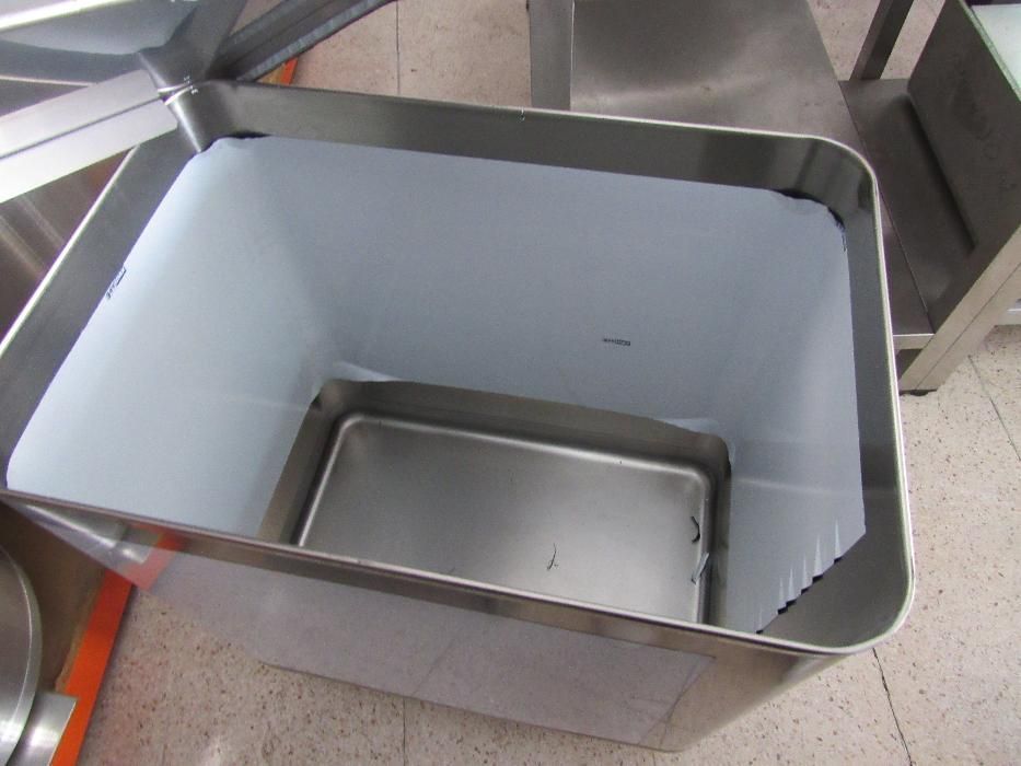 Carro de inox para lixo