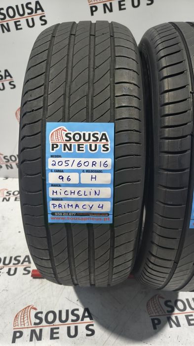 2 pneus semi novos 205-60R16 Michelin Primacy4 - Oferta dos Portes