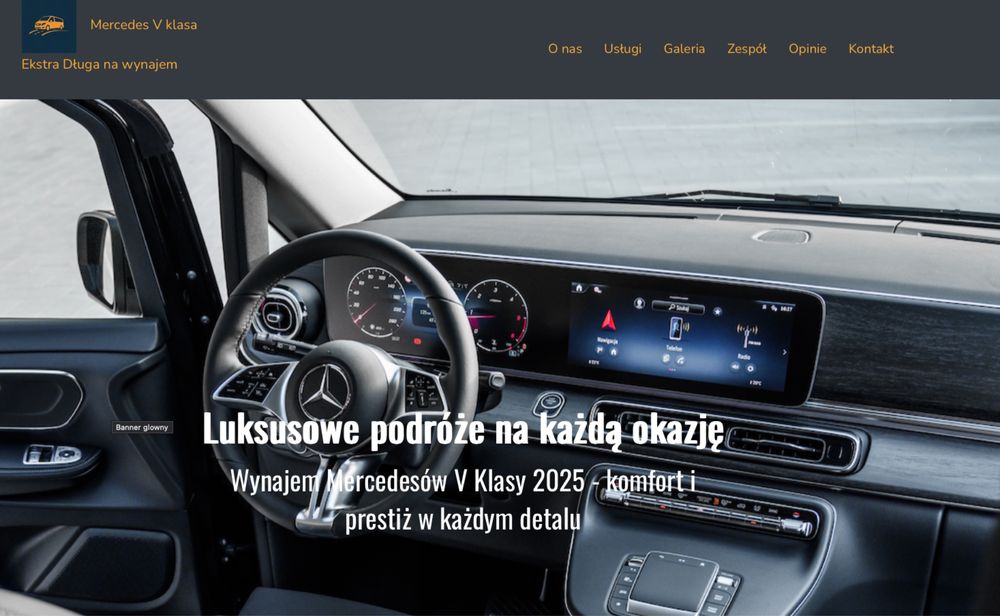 Wynajem bus Nowy Mercedes V klasa 2024 Premium nowy salon