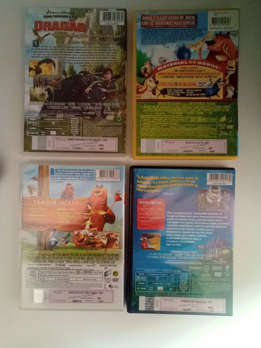 4 DVD filmes para crianças