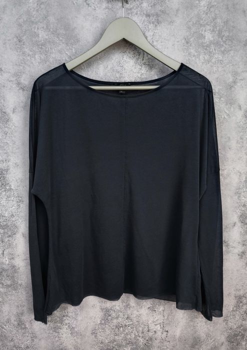 Жіночий лонг лонгслів реглан кофта прозора вільного крою COS