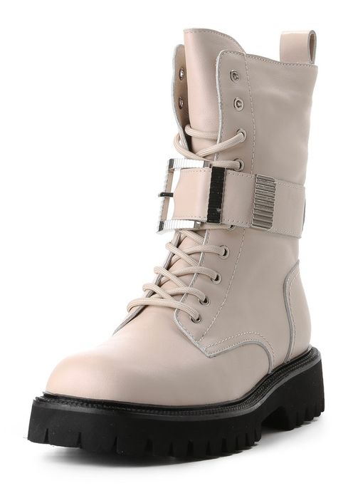 Безкоштовна доставка! Жіночі бежеві шкіряні зимові черевики LeBerdes