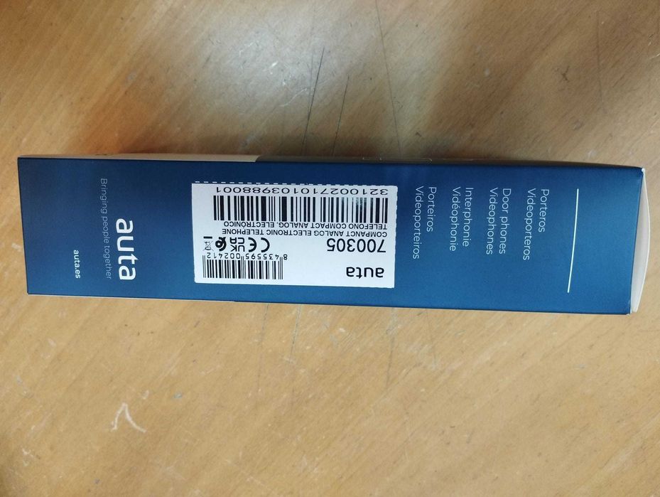 Intercomunicador Telefone Porteiro Compact Analogico AUTA (700305)