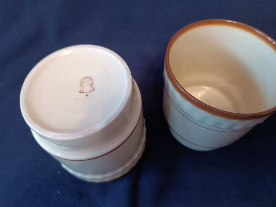 Dwa kubki Tułowice porcelit prl