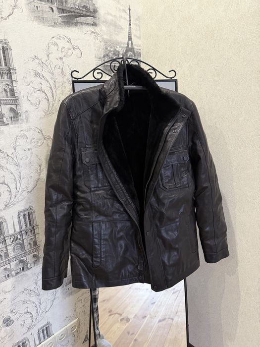 Кожаная куртка на меху Emilio Russo(натуральная кожа)