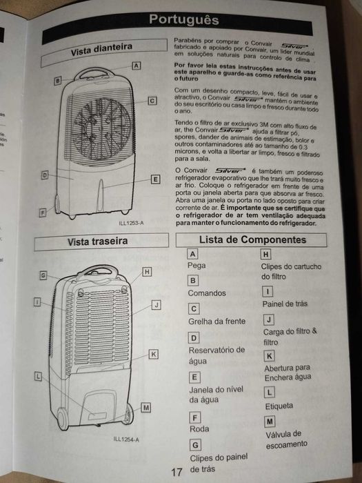 Bioclimatizador de ar portátil Convair / Silver