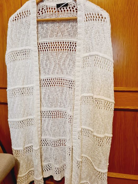 Colete comprido branco