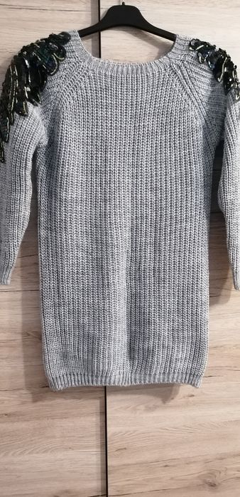 Sweter dlugi skrzydla roz. M