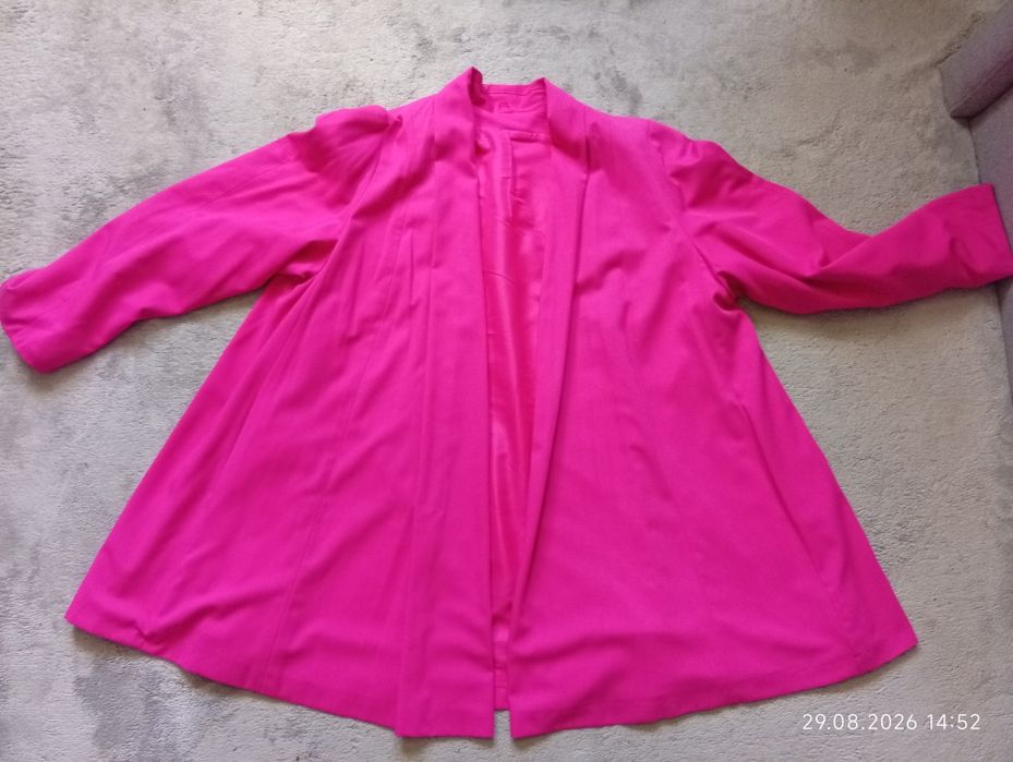 Narzutka/płaszczyk magenta oversize