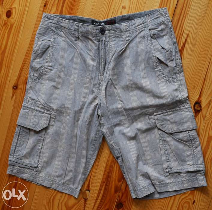 Oxide - bojówki w kratkę, krótkie spodenki XL