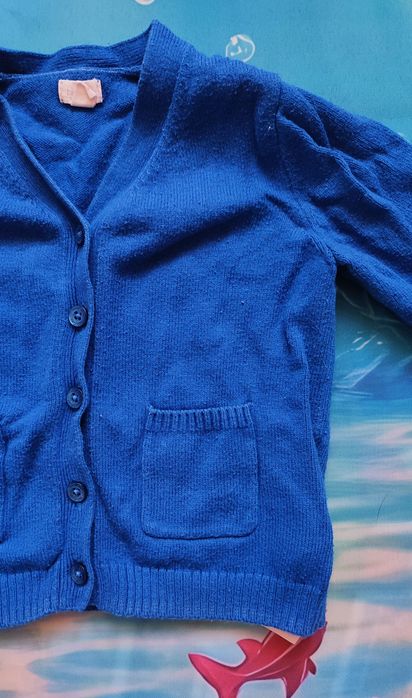 Baby GAP Chabrowy sweterek dla dziewczynki r. 12-18mies