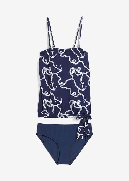 B.P.C tankini granatowe w jasne wzory r.40