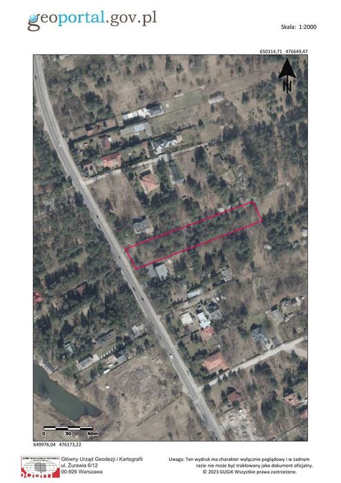 Działki o pow. 4583 m2 pod budowę 6 budynków 2-lokalowych | Józefów