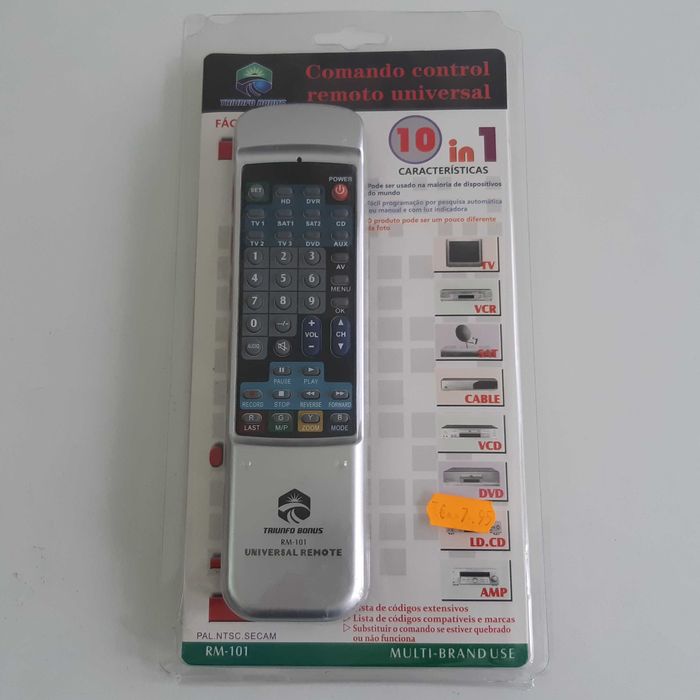 Comando Remoto Universal TV 10 em 1 Como Novo