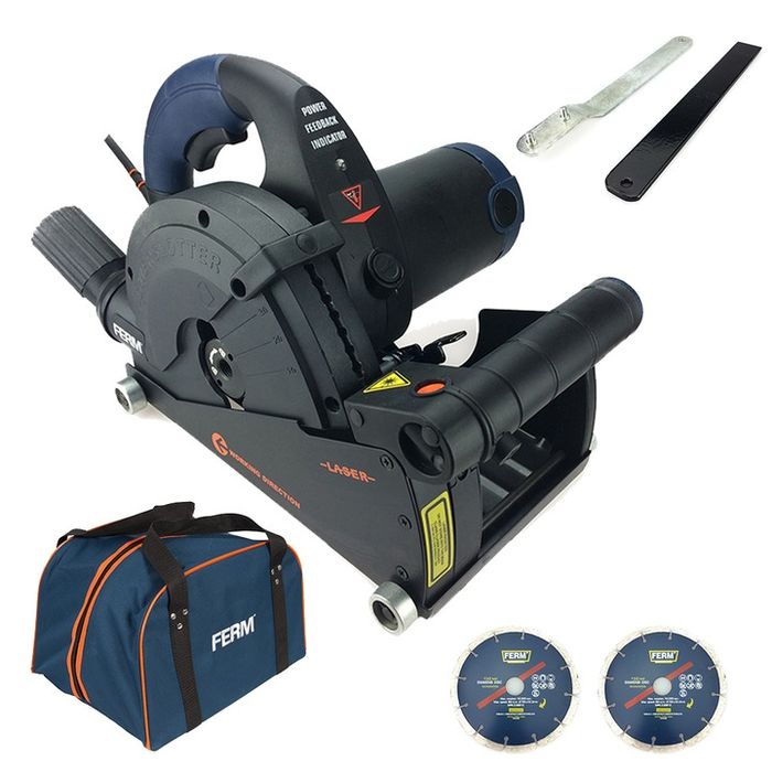 Bruzdownica Ferm 1600w, 150mm Laser, Rolki- Zestaw
