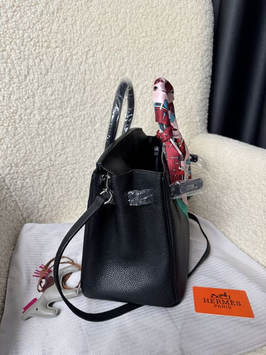 Сумка шкіряна жіноча в стилі Hermes Birkin розмір 30 см