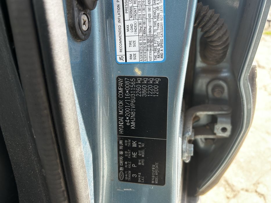 Drzwi klapa tucson czarny i color HE