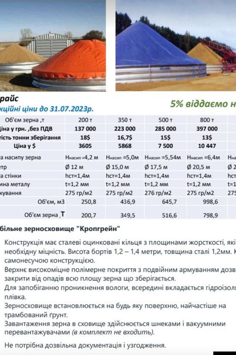 Модульне зерносховище