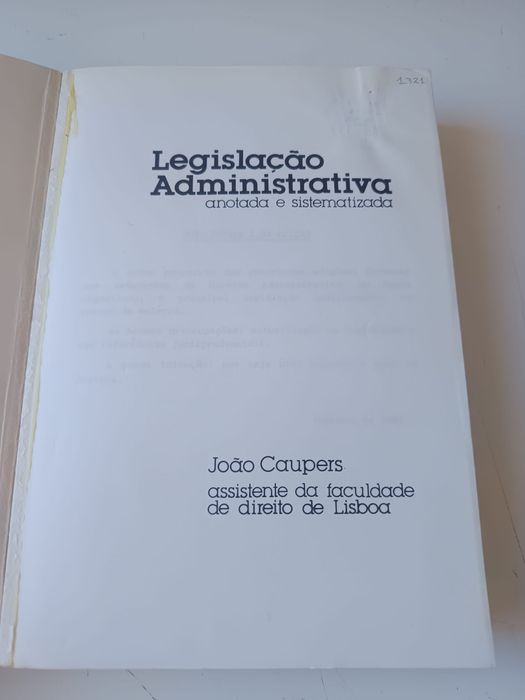 Legislação administrativa João caupers